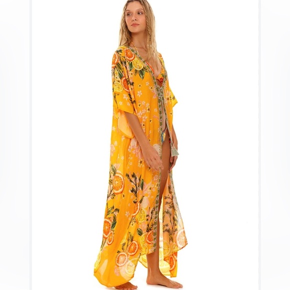 Agua Bendita Selam Vita Tunic Cover up Caftan NWT One Size - Picture 13 of 16